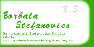 borbala stefanovics business card